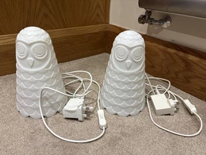 Ikea Eule Lampe x 2 Solbo Nachtlicht 9" Kinderzimmer Kinderzimmer Tisch Netz - Bild 1 von 2