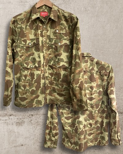Giacca da campo mimetica Supreme cotone stile militare