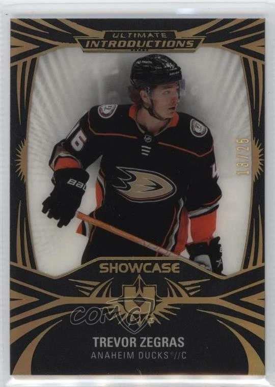 2021 Ultimate Collection Introductions Black /25 Trevor Zegras #UI-92 Rookie RC - Image 1 of 2