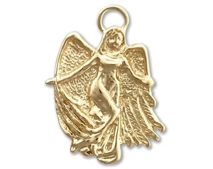 Colgante ángel de la guarda de oro de 14K - Imagen 1 de 6