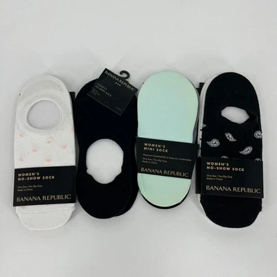 Lot of 4 Packs of Banana Republic No Show Socks Women's One Size Multicolor New - Image 1 of 4