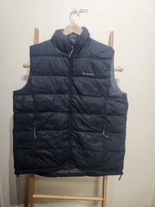 Macpac Men's Black Grey Lined Down Filled Puffer Vest Size L RRP229 - Picture 1 of 6