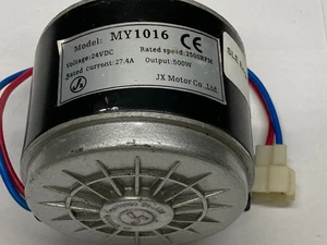 Motor eléctrico MY1016 24v 500w para transmisión por cadena corriente nominal 27,4A velocidad 2500 RPM - Imagen 1 de 10