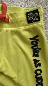 Pantalones de chándal de terciopelo verde Justice Girls The Grinch XS 5/6 - Imagen 1 de 5