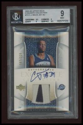 2005-06 Upper Deck Exquisite Collection #73-AP C.J. Miles #/225 RC Auto RPA - Image 1 of 2