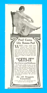 1918 get rid of CORNS on feet quackery PRINT AD Ladies need this medical - Picture 1 of 3