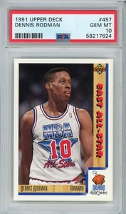1991 Upper Deck #457 Dennis Rodman PSA GEM 10 - Bild 1 von 2