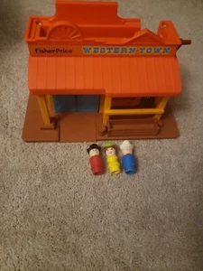 Vintage Fisher Price Little People Western Town.  - Picture 1 of 11