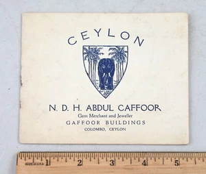 Vintage NDH Abul Caffeor Gem Mercante Colombo Ceylon Sri Lanka Gioielli Elefante - Foto 1 di 8