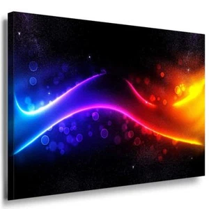 Abstrakt Leinwandbild AK Art Bilder Mehrfarbig Wandbild  - Bild 1 von 5