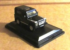 OXFORD DIECAST LAND ROVER DEFENDER 90 STATION WAGON SANTORINI BLACK 1:76 SCALE