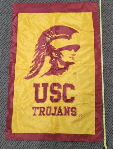 USC Trojans Trojan Head House Banner Flag for Yard or Front Porch PRIDE! Cover