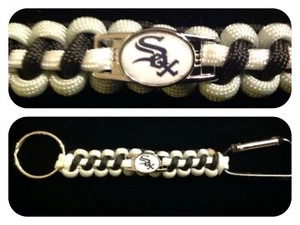 Chicago White Sox Inspired Paracord/Survival Keychain - Picture 1 of 1