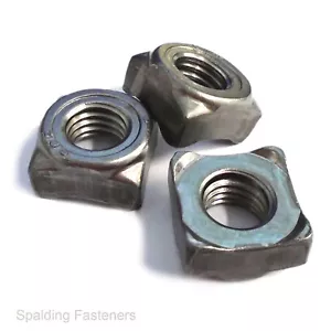 Tuercas de soldadura cuadradas de acero M5 M6 M8 M10, color propio, rosca estándar métrica DIN928 - Imagen 1 de 1