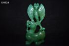 11.8" China Hongshan Culture Turquoise Carved Eagle Bird Beast Amulet Statue