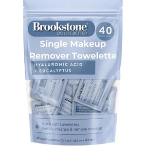 Brookstone  40Toalla desmaquillantes individuales, ultra suaves, Limpia, elimina - Picture 1 of 6