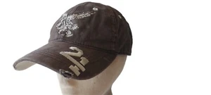 Vtg American Eagle Outfitters Distressed Cap Snapback Hat Brown LOGO - Picture 1 of 7