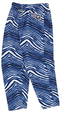 Zubaz Tennessee Titans NFL Men's Zebra Left Hip Logo Lounge Pant Cover