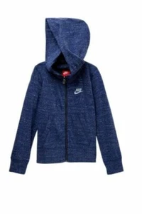 Nike Girl's Gym Vintage Full Zip Hoodie Blue Sz XS 824206-456 - Picture 1 of 1