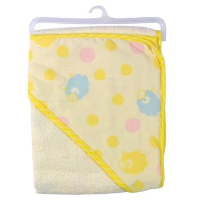 New Soft Bamboo Cotton 310gsm Baby Hooded Towel Swaddle Blanket Wrap 80x80cm - image 1 of 2
