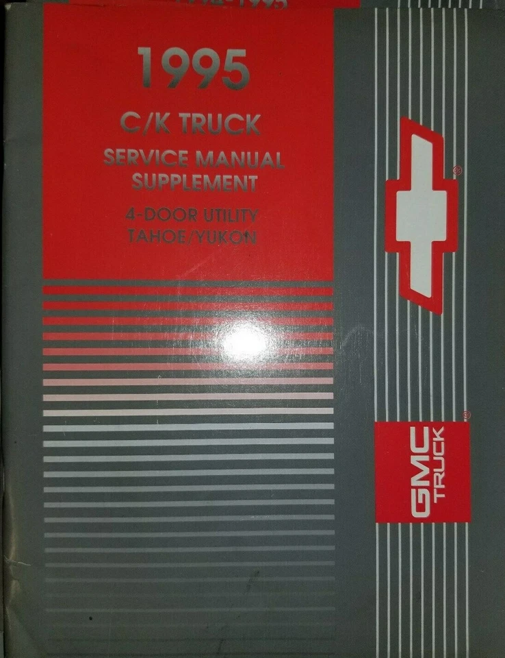 Chevrolet GMC CK 1995 4 puertas camioneta Tahoe Yukon suplemento manual de servicio Foto 1 de 1