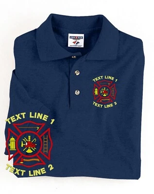 Firefighter Maltese Cross Polo Embroidered #050-8800 - Image 1 of 3
