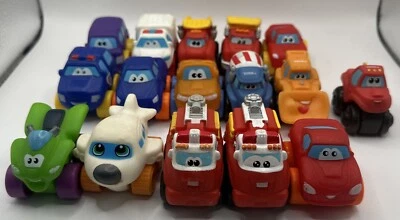 Tonka Lil Chuck and Friends Vehicle Lot of 16 Vinyl Plastic Trucks Cars 🚗 🏍️ - Image 1 of 4