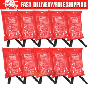 1/2/10 PACK FIRE BLANKET Fiberglass Emergency Home Retardant Prepared 40''x40'' - Picture 1 of 29