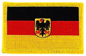 FLAG PATCH GERMANY EAGLE IRON ON GLUE NEW EMBROIDERED - Picture 1 of 1