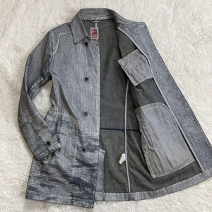 MARITHE FRANCOIS GIRBAUD Denim Coat 90's Stretch Size S - Picture 1 of 12