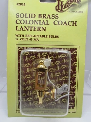 Lámpara eléctrica de latón miniatura para casa de muñecas 12 V HW2014 Foto 1 de 2