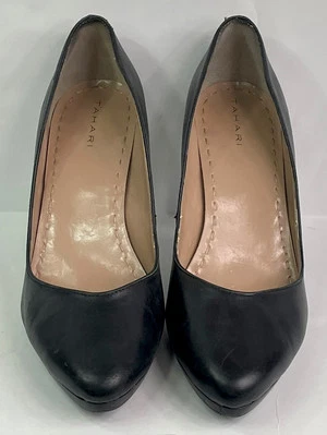 Tacones para mujer Tahari Flynn de cuero negro talla 10 M  Foto 1 de 4