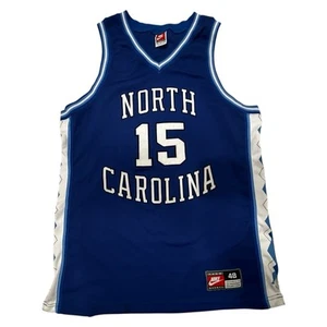 Vintage Nike Vince Carter North Carolina Jersey Size 48 XL Blue Rare Stitched - Picture 1 of 18