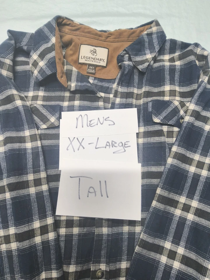 Legendary Whitetails 2XT 法兰绒衬衫男式高麂皮绒 Yoke 格子红色黑色 — 第 1/3 张图片