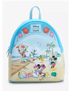 NUEVA MINI MOCHILA LOUNGEFLY X DISNEY MICKEY MOUSE AND FRIENDS DÍA PLAYA NUEVA CON ETIQUETAS - Imagen 1 de 4