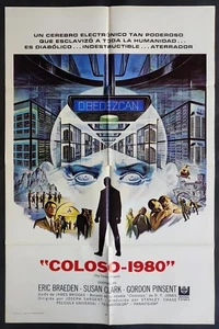 Eric Braeden & Susan Clark COLOSSUS FORBIN PROJECT org 1970 poster film 600 d - Foto 1 di 1