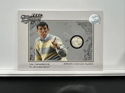2001 Fleer Greats Of The Game Lou Carnesecca Game Worn Sweater Feel the Game   - Image 1 of 3