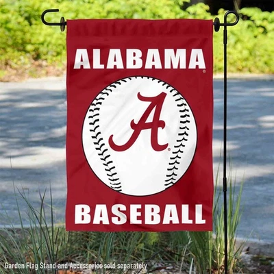 Bandera de jardín y pancarta de béisbol Alabama Crimson Tide Foto 1 de 4