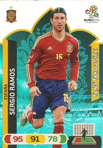 SERGIO RAMOS # FAN'S FAVOURITE 1/36 ESPANA CARD PANINI ADRENALYN EURO 2012 - Picture 1 of 1