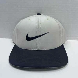 Vintage Nike Golf Hat Fitted 7 3/8 USA Made Metal Swoosh Gray Black 90s Trucker - Picture 1 of 11