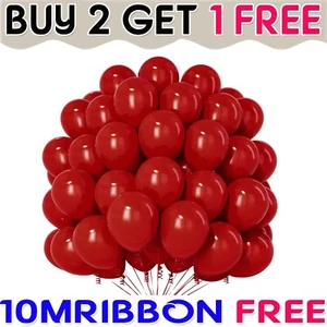 100 X Latex PLAIN BALOON BALLONS helium BALLOONS Quality Party Birthday Wedding - Picture 1 of 19