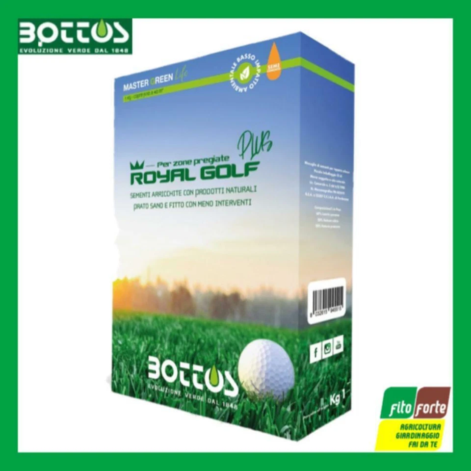 ROYAL GOLF PLUS BOTTOS 1KG SEMENTI PROFESSIONALI CONCIATE FOGLIA STRETTA