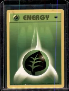 1st Edition 99/102 Grass Energy Base Set WOTC *Heavy Played* - Picture 1 of 2