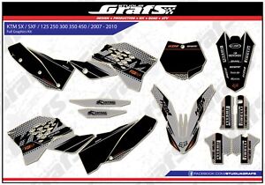 2007 2008 2009 2010 Graphics Kit For KTM SX SXF 125 250 450 525 Decals Stickers 