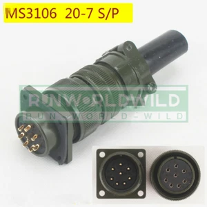 1SZT NOWY NA 8-rdzeniowe złącze proste wtyczki lotnicze MS3106A 20-7 S/P - Zdjęcie 1 z 5