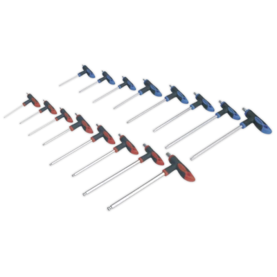 Sealey T-Handle TRX-Star and Hex Key Chrome Vanadium Steel Set 16pc AK7147 - Image 1 of 4