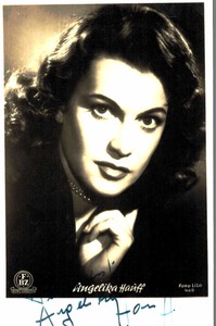 Angelika Hauff Original Signature Outer Fbz- Card No. 1286 E