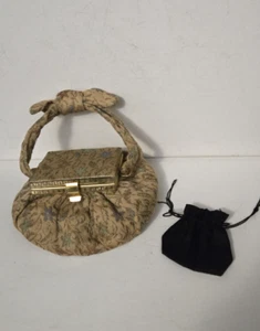 Vintage Expandible Brocade Evening Bag W/ Satin Coin Purse - Picture 1 of 12