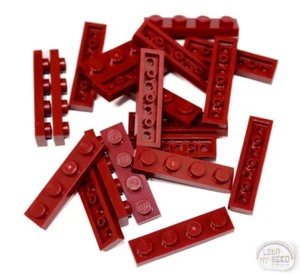 LEGO Clásico - Bolsa de 3 Buck - 20 Piezas Placas 1x4 - Rojo Oscuro - Nuevo - (3710) - Imagen 1 de 4