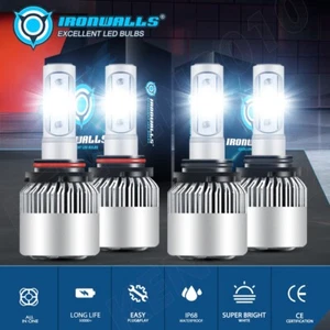 4x 9005 9006 LED Combo Headlight Bulbs Conversion Kit High Low Beam Bright White - Picture 1 of 12